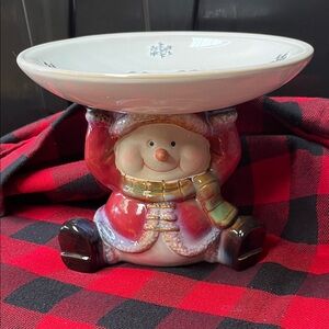 Festive Snowman Candy Dish